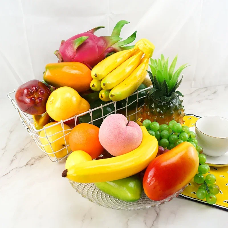 Festive Fruits Artificial Decors Foam Mini Simulation Fruit Ornament Craft Food Photography Props Home Apple Pear Mango
