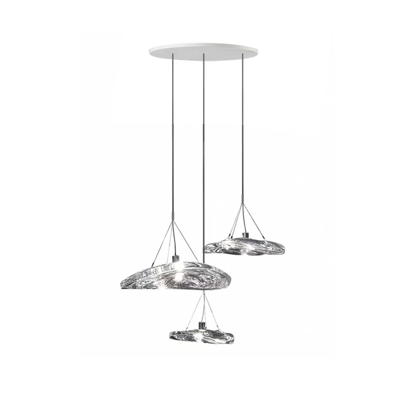 

Art Deco LED New Trendy Glass Ice Hat Designer Chandelier Lighting Hanging Lamps Suspension Luminaire Lampen For Dinning Room