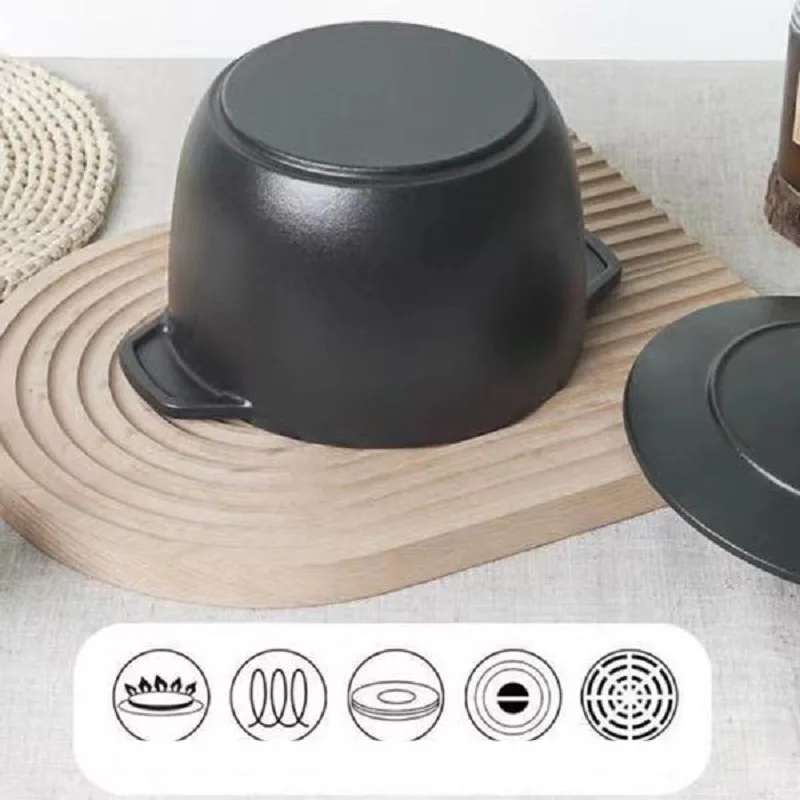 Чугунная кастрюля для тушения домашняя многофункциональная мини-чайник риса с