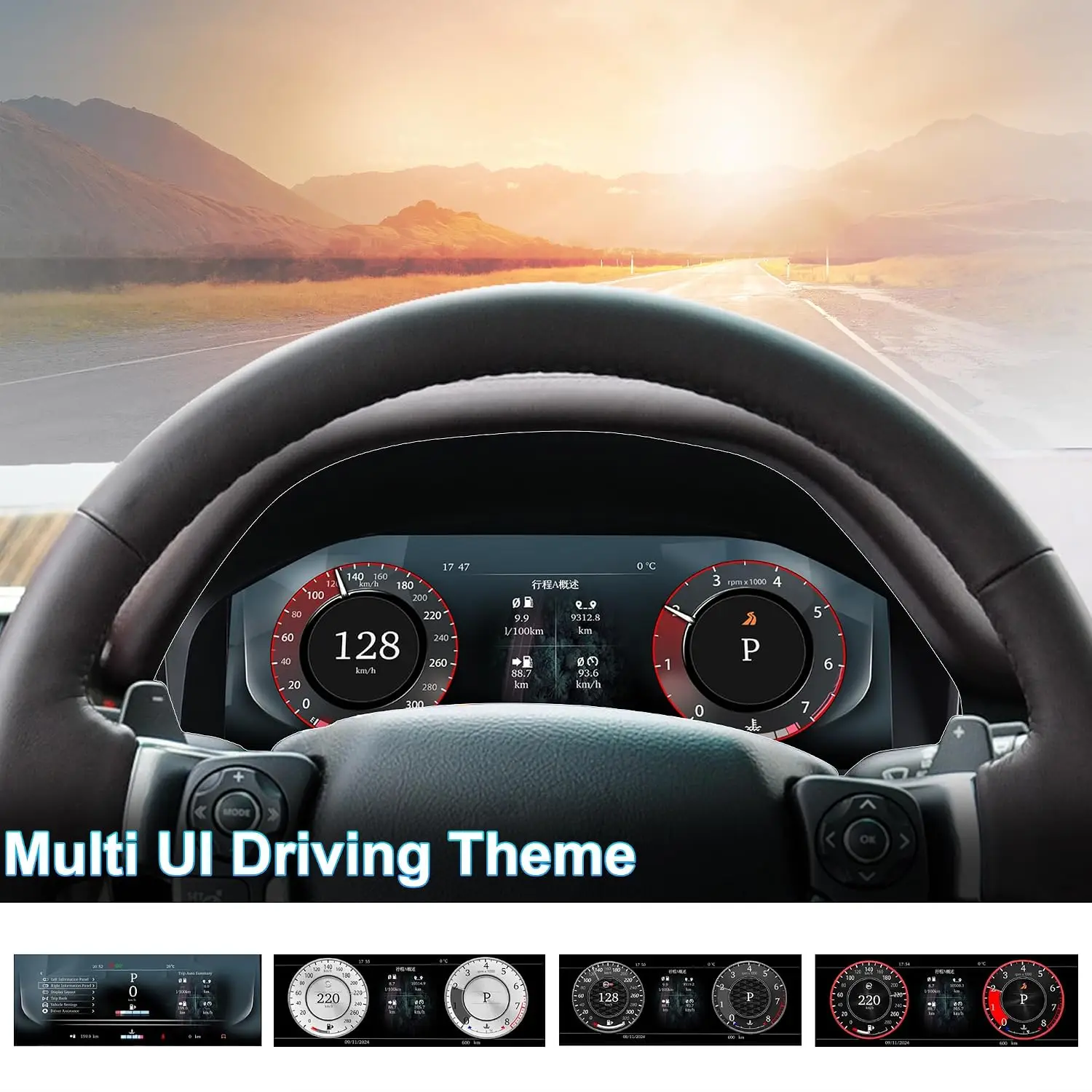 Фото Цифровая приборная панель 12,3 дюйма для Land Rover Range Rover V8 L322 2002-2009: ЖК-дисплей, спидометр, виртуальный кокпит №3