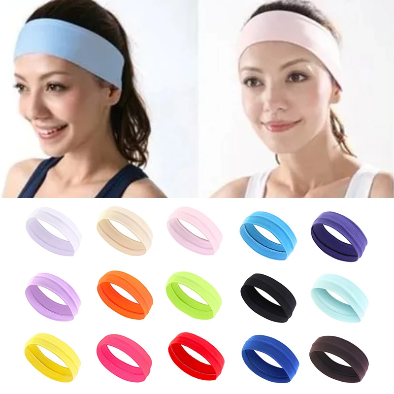

Fashion Sports Headband Wide Elastic Yoga Hair Bands Running Fitness Headwear Women Turban Head Warp Hairband Sweatband