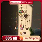 Хрустальная подвеска в виде любящего сердца, подвесные ветряные колокольчики, солнцезащитные Ловцы, окошко, радужная подвеска, уличный сад, домашний декор, подарки