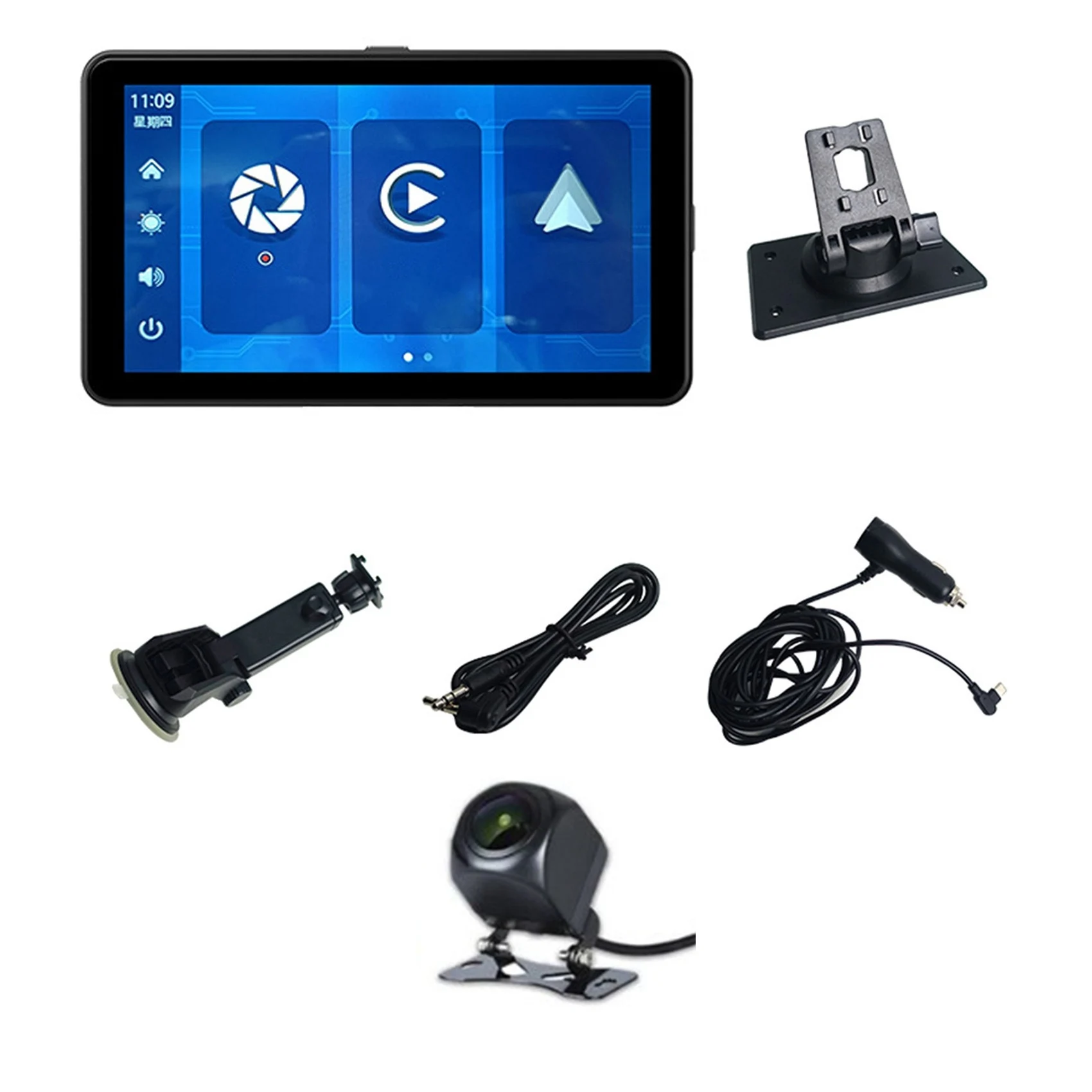 

7-дюймовый сенсорный экран, автомобильный беспроводной планшет Apple CarPlay, Android, радио, Bluetooth, мультимедийный плеер, автомобильный стерео MP5 плеер B