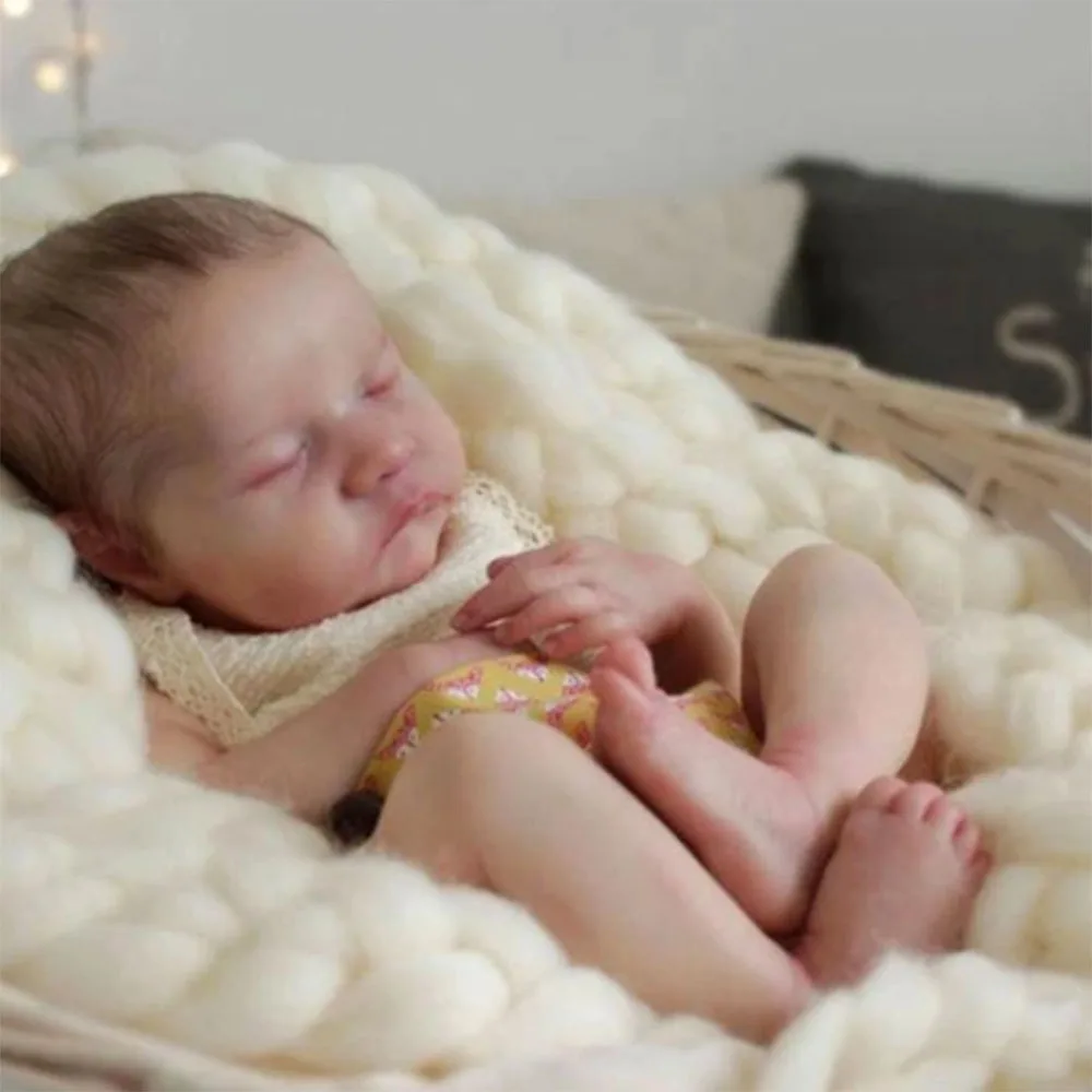 

50CM Bieber Honey Rabbit Reborn Doll For Children Toys Lifelike Baby Doll Plush Baby Sleeping Simulation Cute Doll For Gift