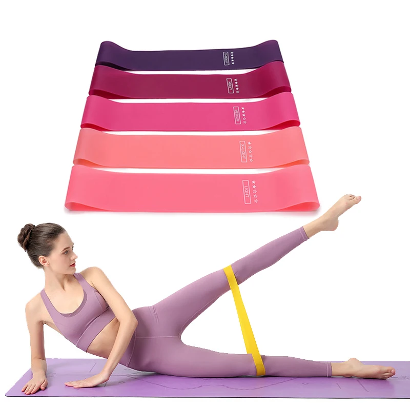 

5pcs /set Portable Fitness Workout Equipment Rubber Resistance Bands Set Yoga Gym Elastic Gum Strength Pilates Women Sports