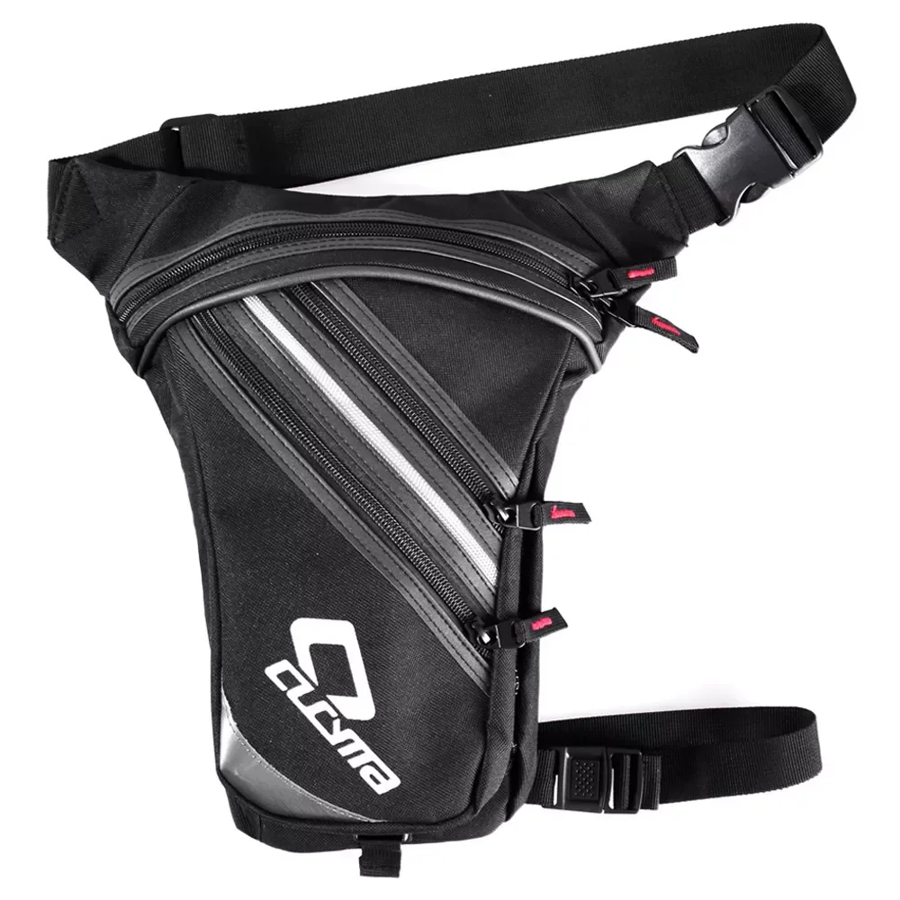 

Motorcycle Drop Leg Bag Moto Riding Hip Waist Pack Motorbike Outdoor Casual Pack Motorcycle Biker Black Bag
