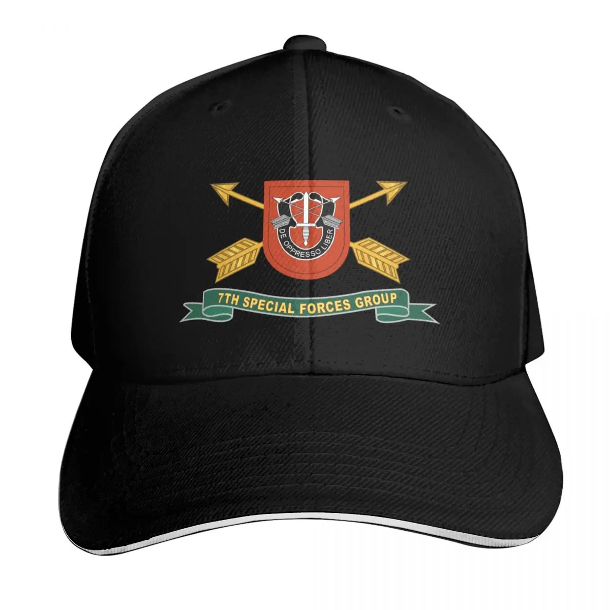 Фото Бейсболка Army - 7th Special Forces Group - Flash w Br - Ribbon X 300, кепка для вечеринок, рыбалки, мужская, женская, стильная №1