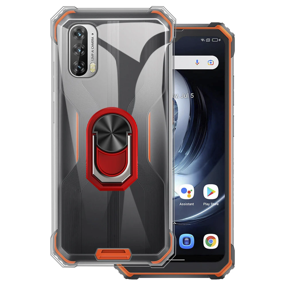 Роскошный противоударный чехол с кольцом-держателем для Blackview BV7100 мягкий