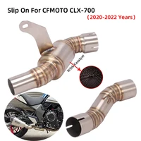 slip on for cfmoto clx 700 clx 700 2020 2022 motorcycle exhaust escape with catalyst mid link pipe eliminator enhancement tube