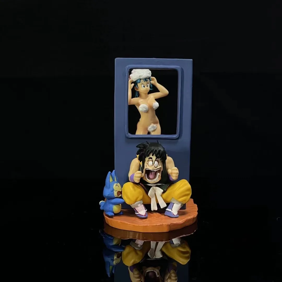 Фото Коллекция аниме-фигурок Dragon Ball, 9 см, модель из ПВХ, Ямча и Бульма, унисекс, Коллекционная игрушка, статуя для фанатов №2