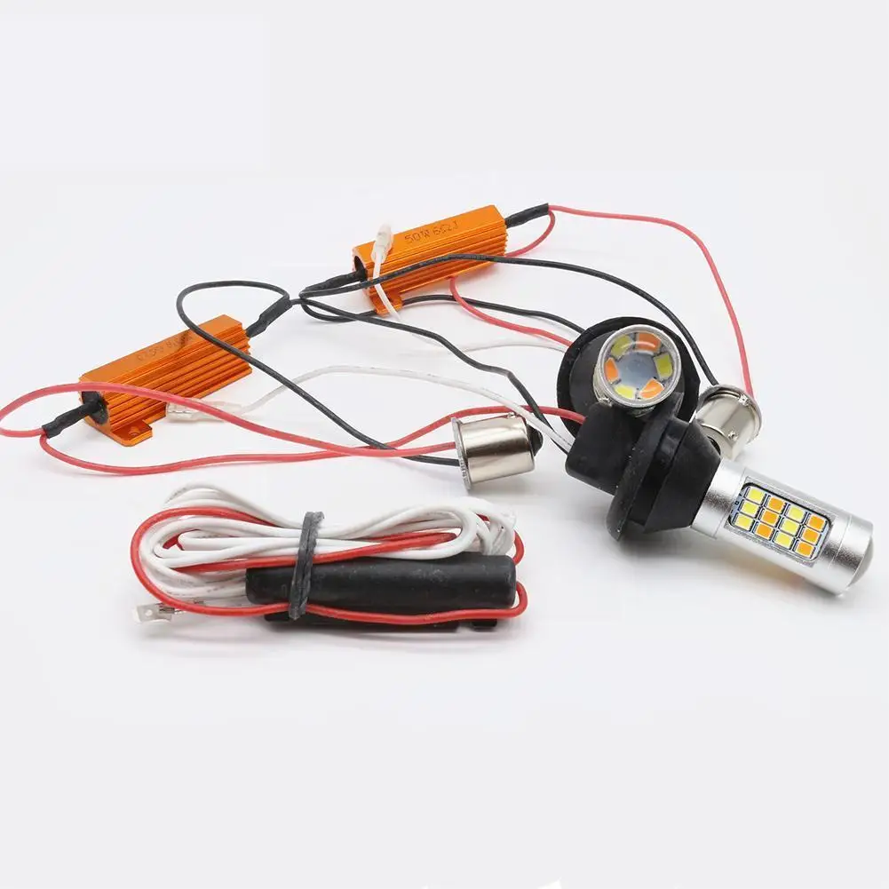 

1 Пара 1156 P21W S25 BA15S / 1156 PY21W BAU15S 42LED Canbus DRL хосветильник s светильник поворота двойной режим для светильник освещения K2Q7