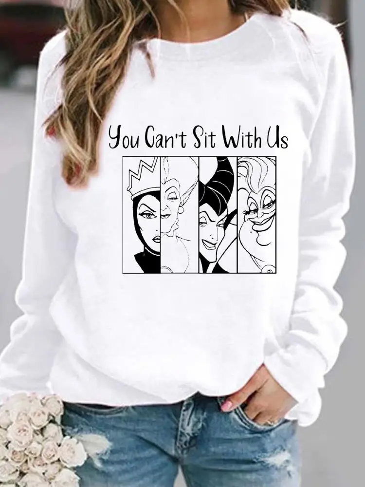 

Witch Face Letter Style Cute 90s Holiday Print Casual Pullovers Happy Halloween Women Fashion Lady Female Graphic Sweatshirt