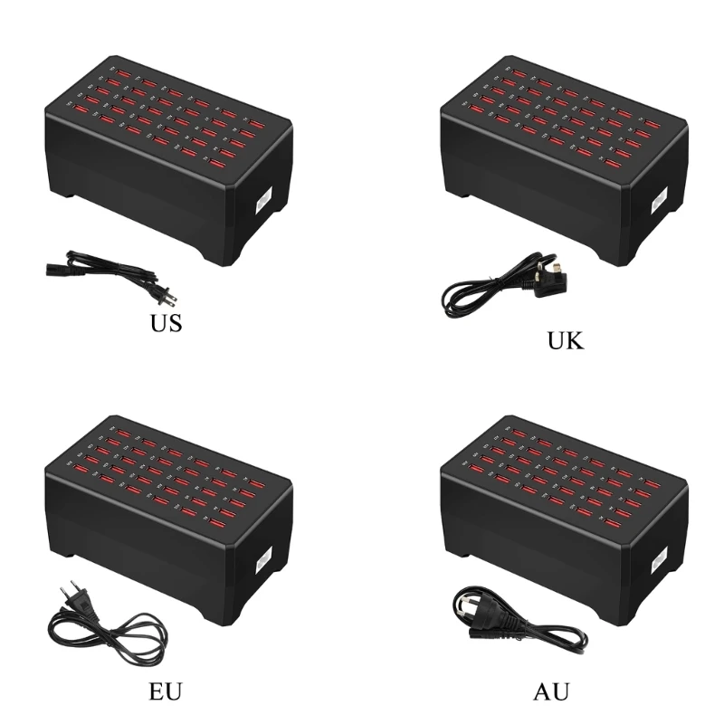

30-Port USB Charger Fast Charging Dock Station with Safe Protections for Travel