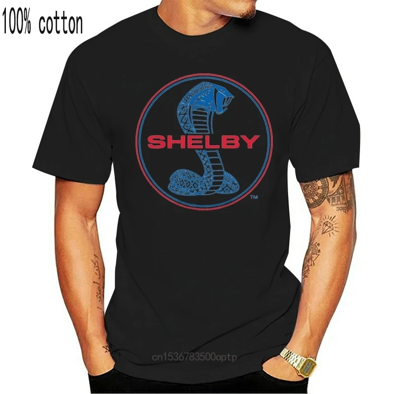 

New frod Shelby co bra Blue Red Circle Logo Car T-Shirt Adult Mens Short Sleeve 2021 Fashion T shirt Brand Hip Hop Print Tee