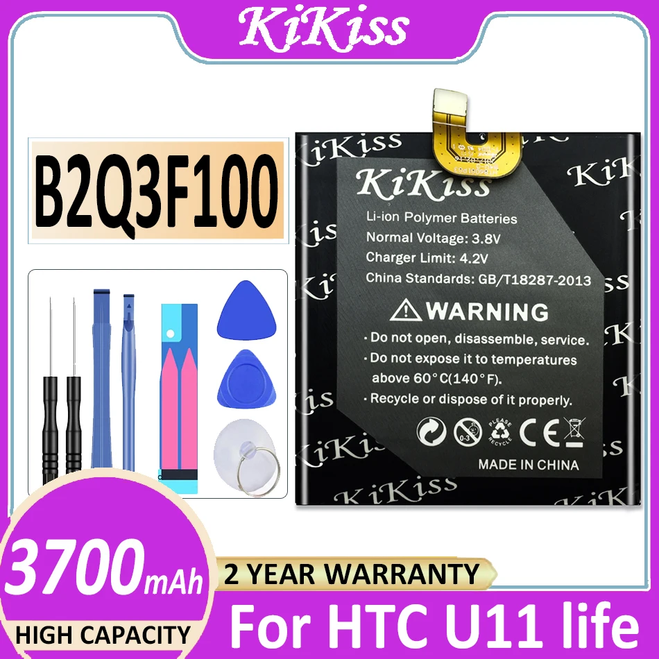 

B2Q3F100 3700mAh Battery for HTC U11 Life U11Life Batteries + Free Tools