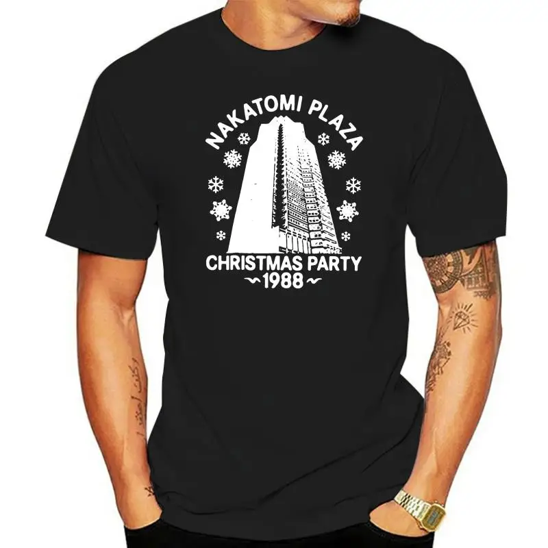 

-Nakatomi_Plaza Christmas party 1988 Short Sleeve Black T-Shirt Size Cool Casual pride t shirt men Unisex Fashion tshirt