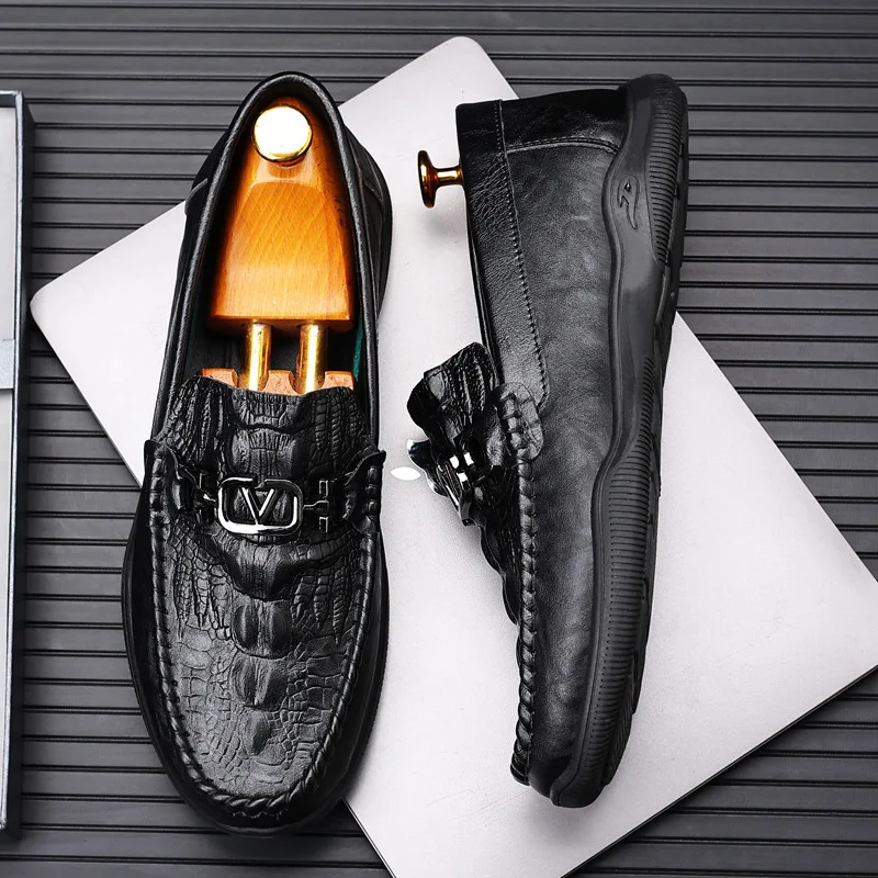 

Men's Lefu Shoes 2023 Spring New Men's Cow Tendon Soft Sole Casual Shoes Soft Leather Men's Shoes Breathable Leather Shoes