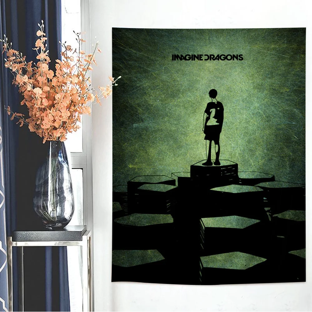 Imagine Dragons Band Cartoon Tapestry Bohemian Wall Tapestries Mandala Hanging Sheets