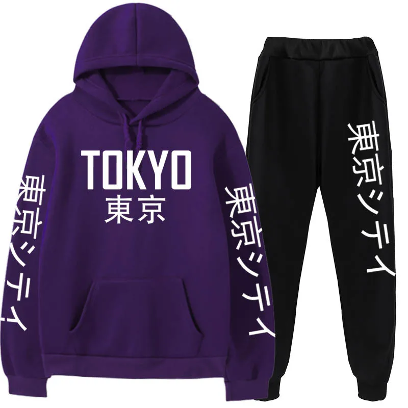 Японский Женский комплект из толстовки и спортивных брюк в Токио удобные