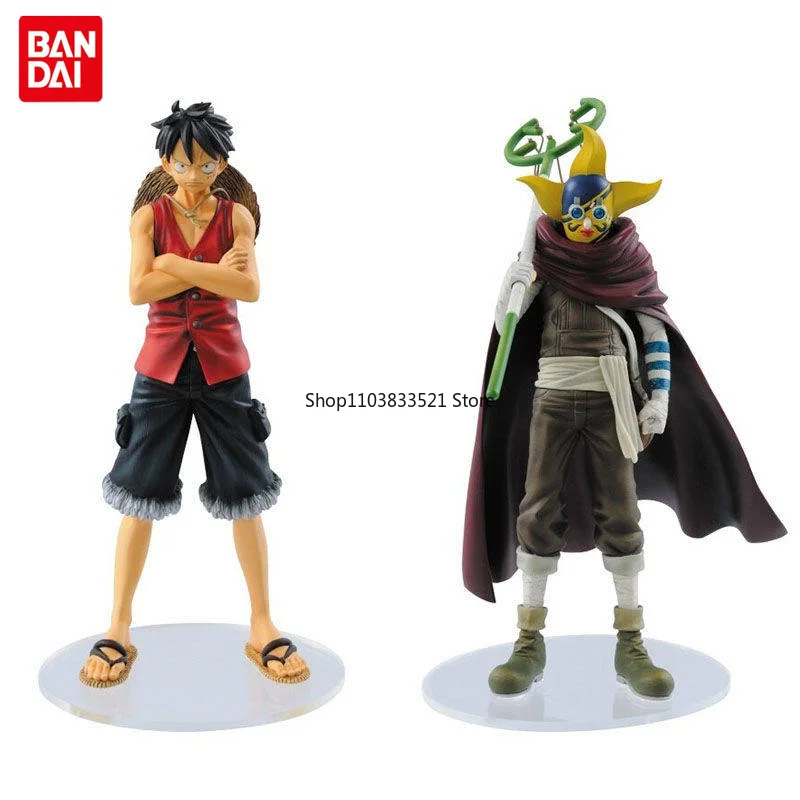 Фото Оригинальные фигурки Bandai DS Scene ONE PIECE 3-го сезона: Усопп и Монки Д. Луффи, коллекционные модели для декора рабочего стола №1