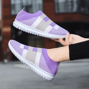 Fashion All-match Large Size Flat Women's Shoes 2022 Spring and Summer New Flying Woven Breathable Sports Casual Shoes Women