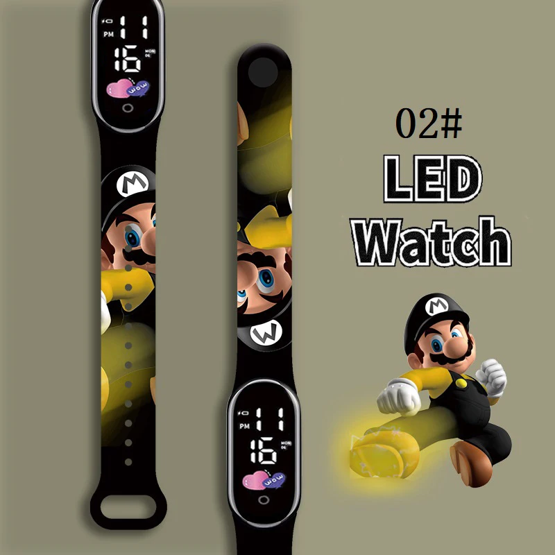 Детские часы Mario Bros фигурки Луиджи принцесса персик Йоши Боусер детский