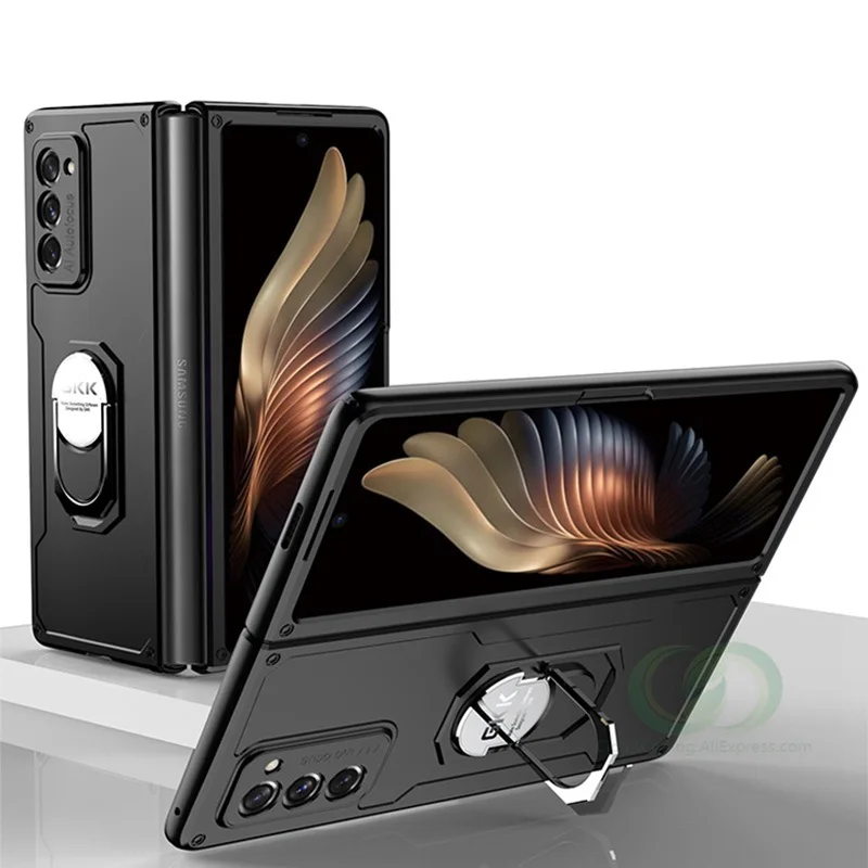 

Чехол с полной защитой для Samsung Galaxy Z Fold 2 5G противоударный защитный чехол с кольцом жесткий чехол для Samsung Z Fold 2 W2