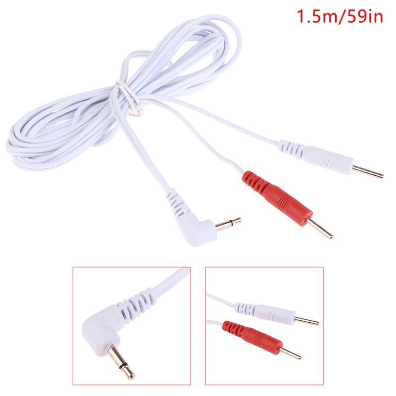 

2.5mm Electrotherapy Electrode Lead Electric Shock Wires Cable For Tens Massager Connection Cable Massage 1.5m