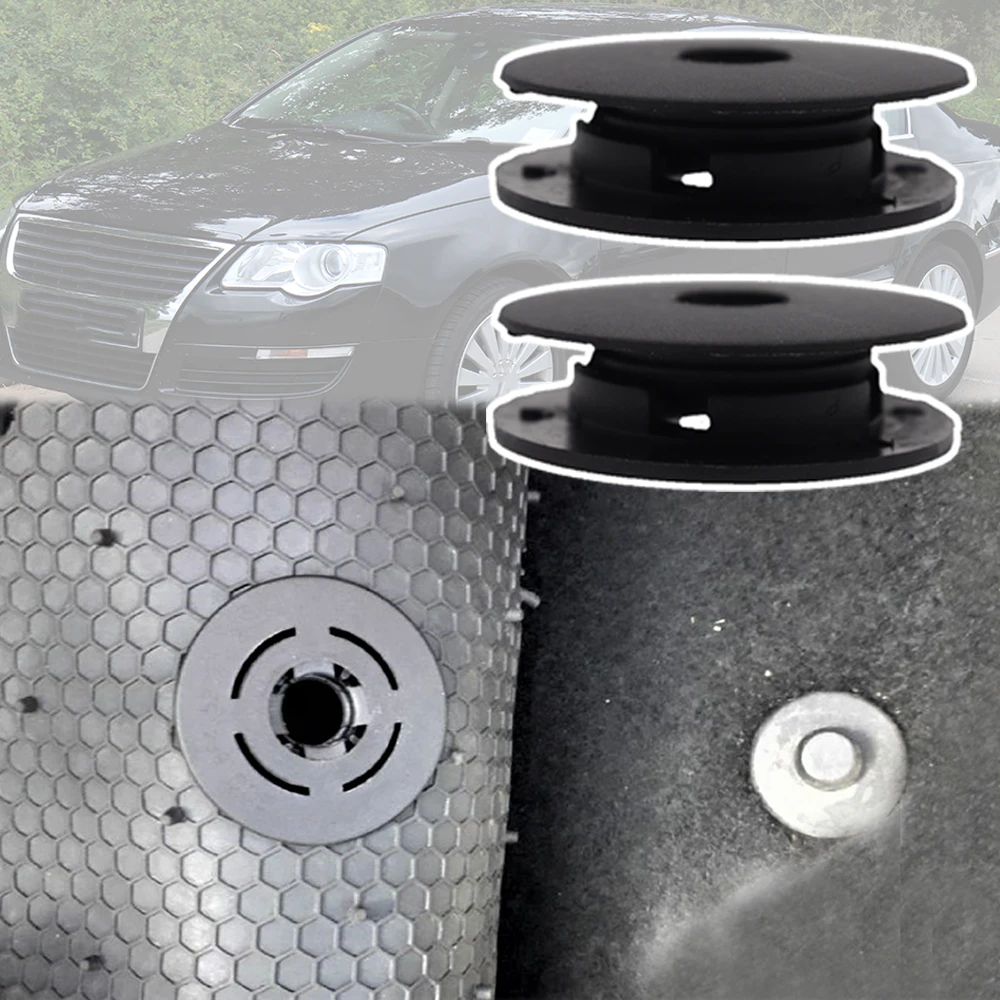 

2 комплекта для VW Passat B6 B7 2006-2015, Polo 6C 6R Touran 1T Sharan Jetta A6, автомобильный коврик, зажим, фиксатор, фиксирующий зажим, заклепка