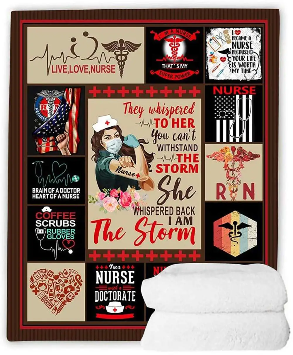 

Blanket Soft Warm Flannel Throw Blanket Gifts for Women Nurses Nurses Week Appreciation Nursing Student Graduation Birthday Gift