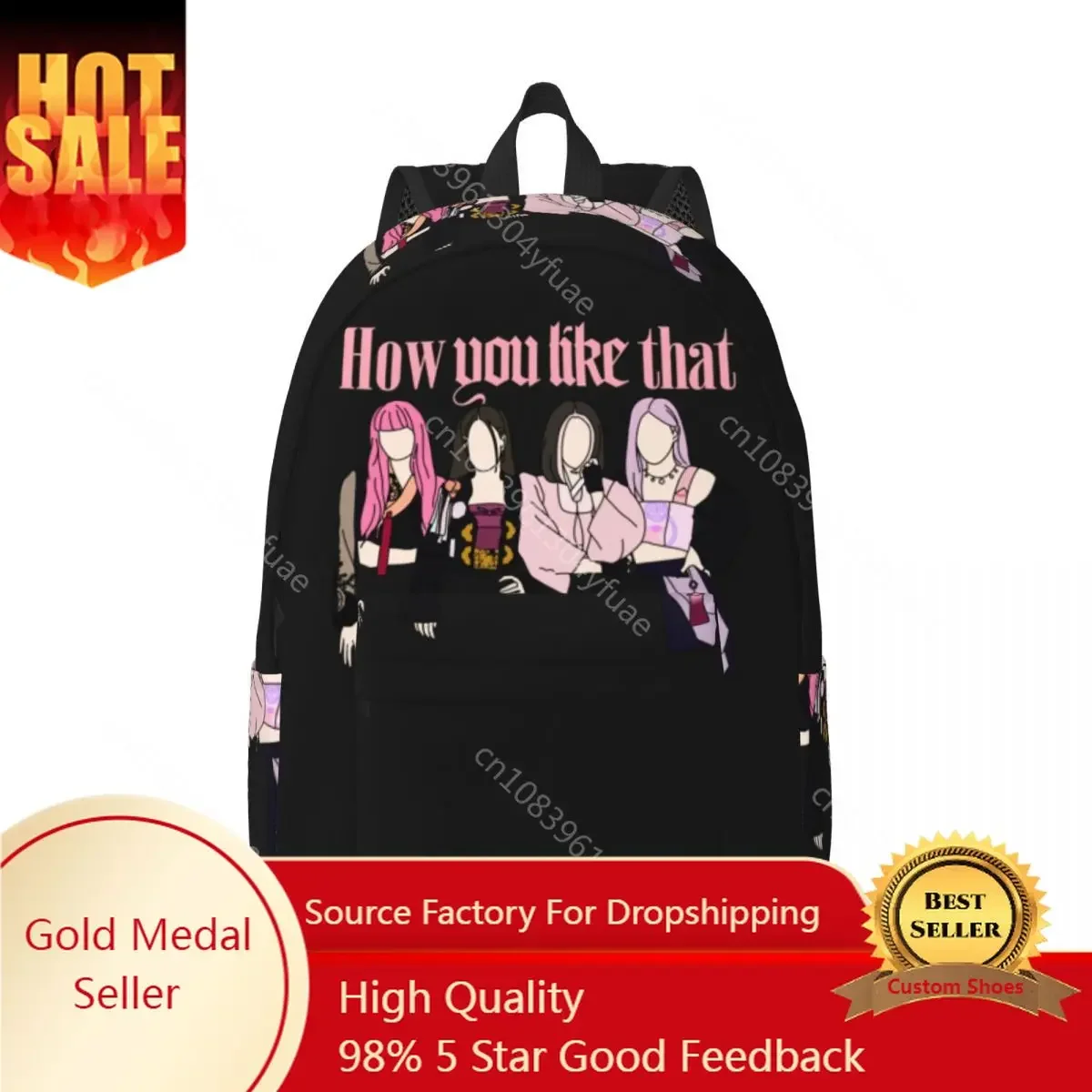 Модный черный рюкзак милые розовые Мультяшные рюкзаки женские уличные стильные