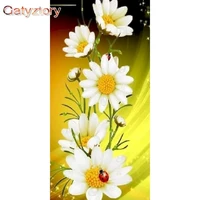gatyztory 60x75cm frame diy painting by numbers daisy flowers home decoration wall art picture acrylic paint on canvas gift