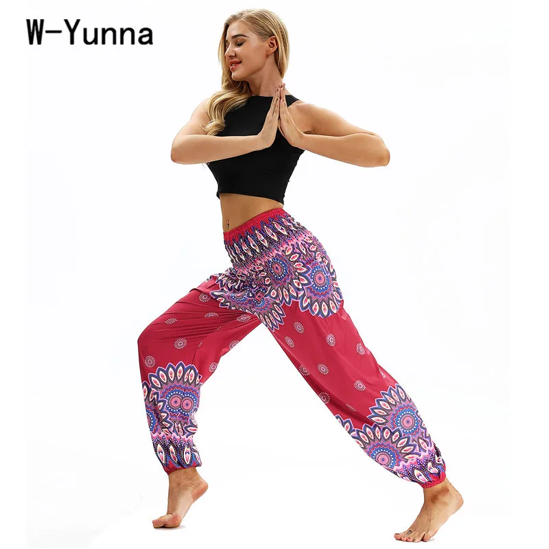 W-Yunna 2019 новые модные тонкие свободные брюки для тренировок Женская пляжная