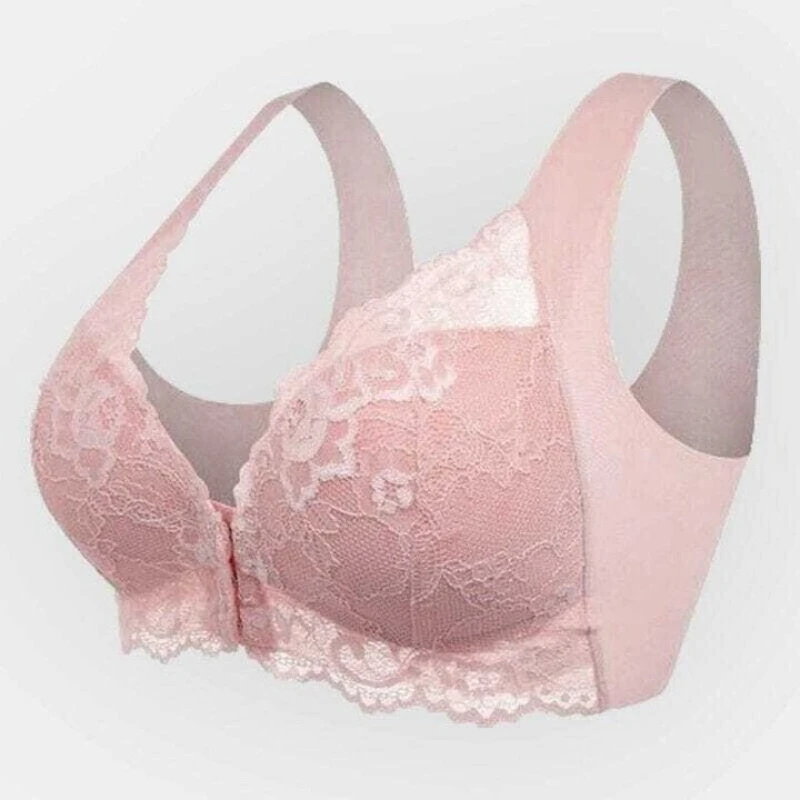 

Women Front Closure 5D Beauty Back Sports Comfy Bra Extra-Elastic Breathable Female Vest Push Up Full Cup Lace Gather Brassiere