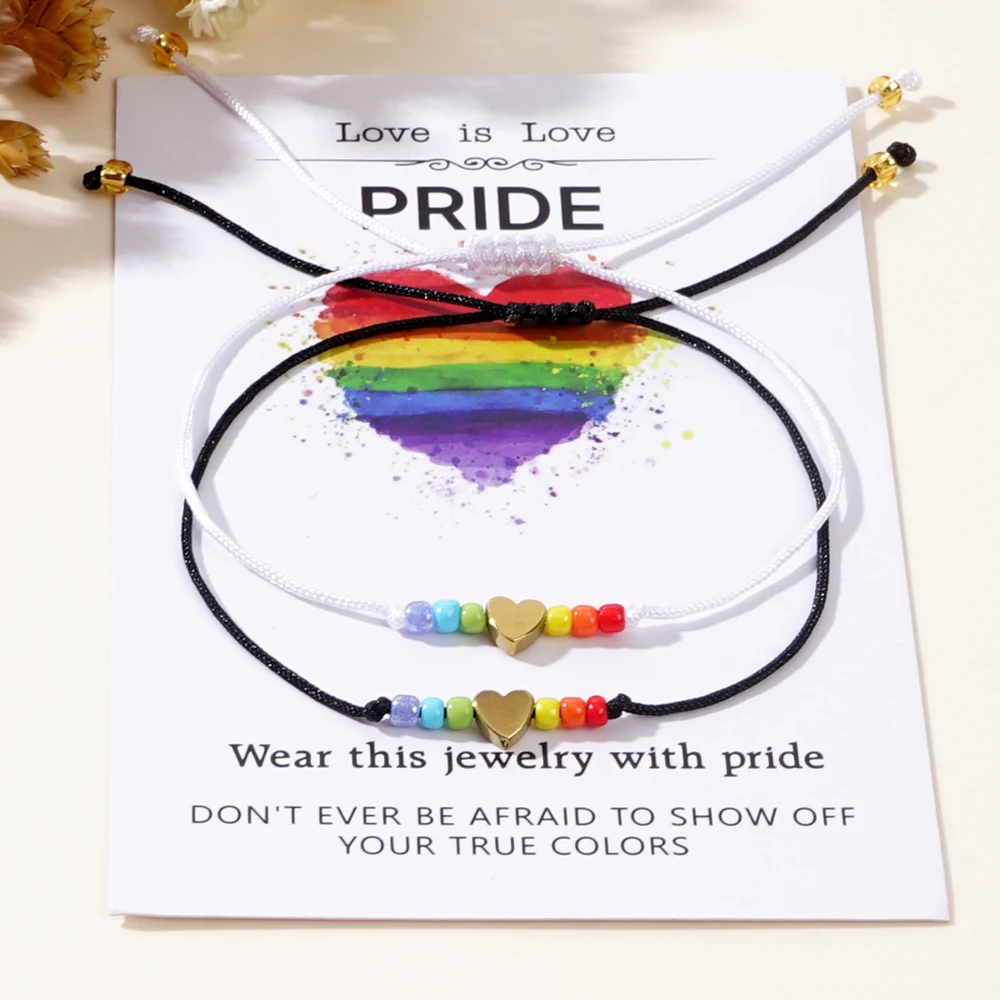 Go2boho железный браслет с желтым камнем Радужное сердце 2024 новый для женщин любовь