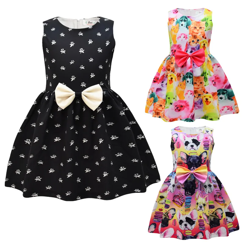 

Kids Dresses for Girls Baby Girls Belle Princess Dress Cute Bow Sleeveless Dress Holiday Party Dress Toddler Evening Dresses