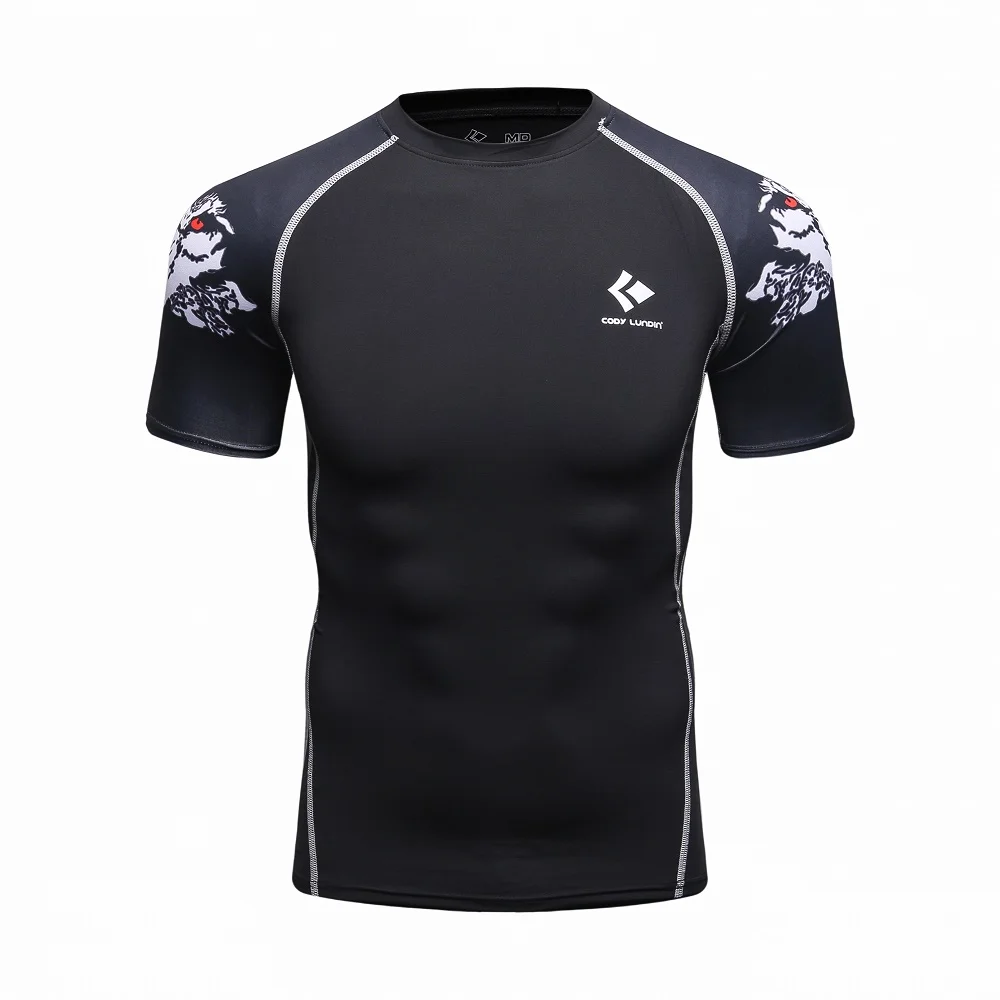 Cody Lundin MMA Bjj Jiu Jitsu Колготки Рашгард для мужчин Фитнес Базовый слой Топы Пляжное