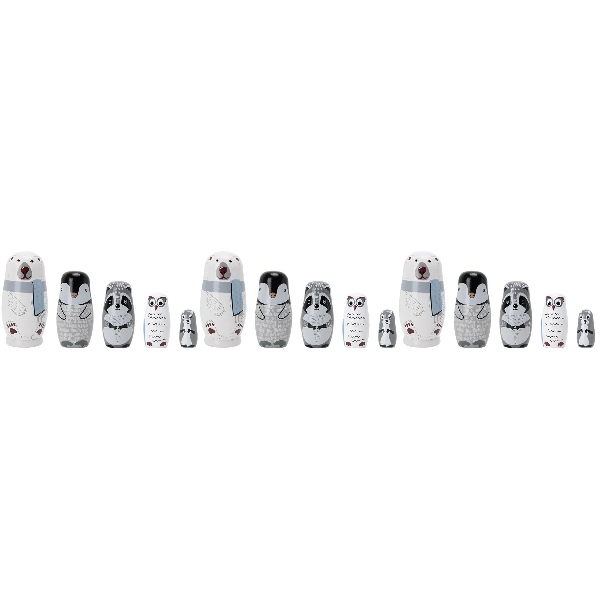 

Pcs Russian Matryoshkas Wood Russian Nesting Dolls Kid Plaything Desktop Adorn