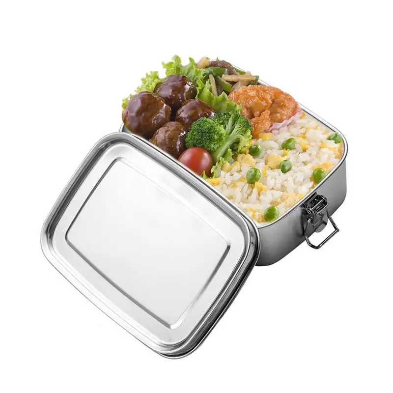 

Bento Lunch Box Stainless Steel Sealed Food Container With Leakproof Lid Microwave-Safe And BPA-Frees For Travel And Storage