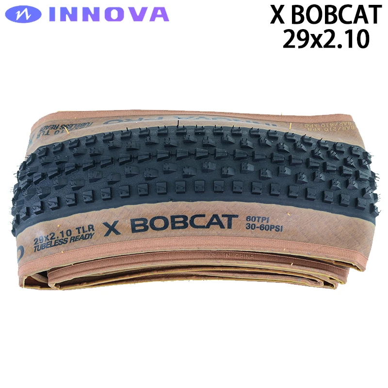 

INNOVA X BOBCAT 27.5 29x2.1 Tubeless Yellow Edge Folding Tire for MTB Road Gravel XC Tracks Off-Road Bicycle 60TPI Cycling Parts