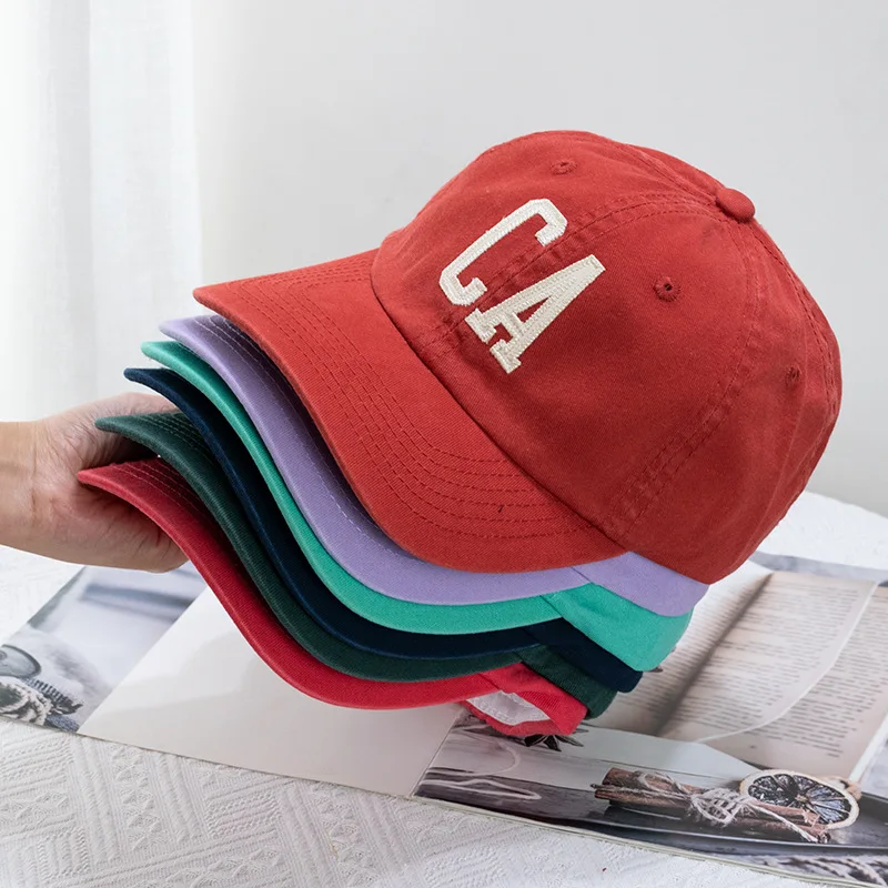 High grade letter embroidered soft top baseball cap male sun shading couple Street casual duck tongue cap for women tidal cap