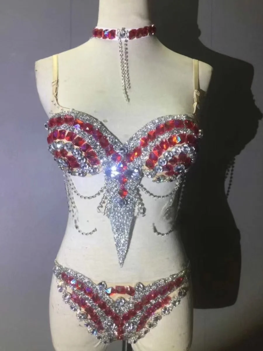 Женское соблазнительное роскошное бикини со стразами платье для ночного клуба