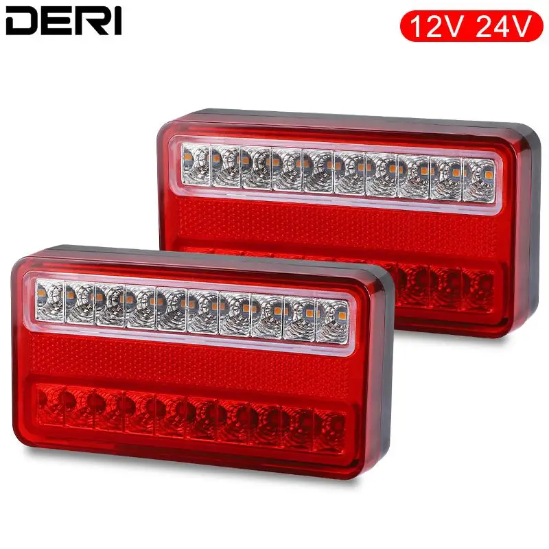 

20 Leds Trailer Taillight 12V 24V Signal Lights Rear Driving Indicator Lamp Waterproof Parts Universal For Truck Lorry Bus Van
