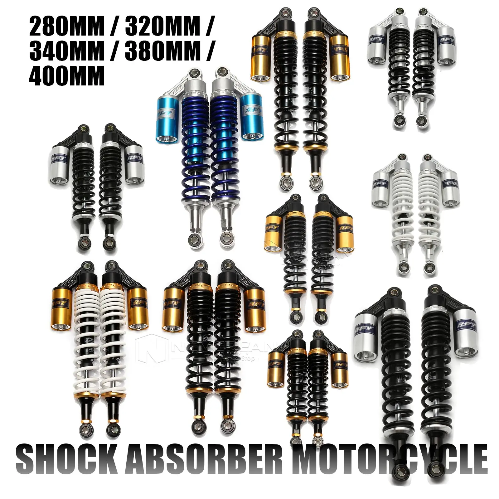 Ammortizzatore Per Moto Da 320Mm Protezione Dell'Aria Motore Cadente Dirt Bike Scooter Quad Atv Vvt Ammortizzatori Sospensione A Molla