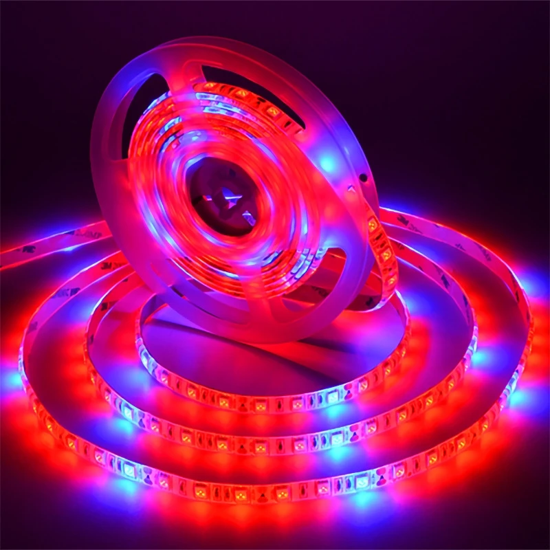 Фотолампа Полного Спектра 12 В Для Роста Растений Со Шнуром 5 М 300 Светодиодов 5050 Smd