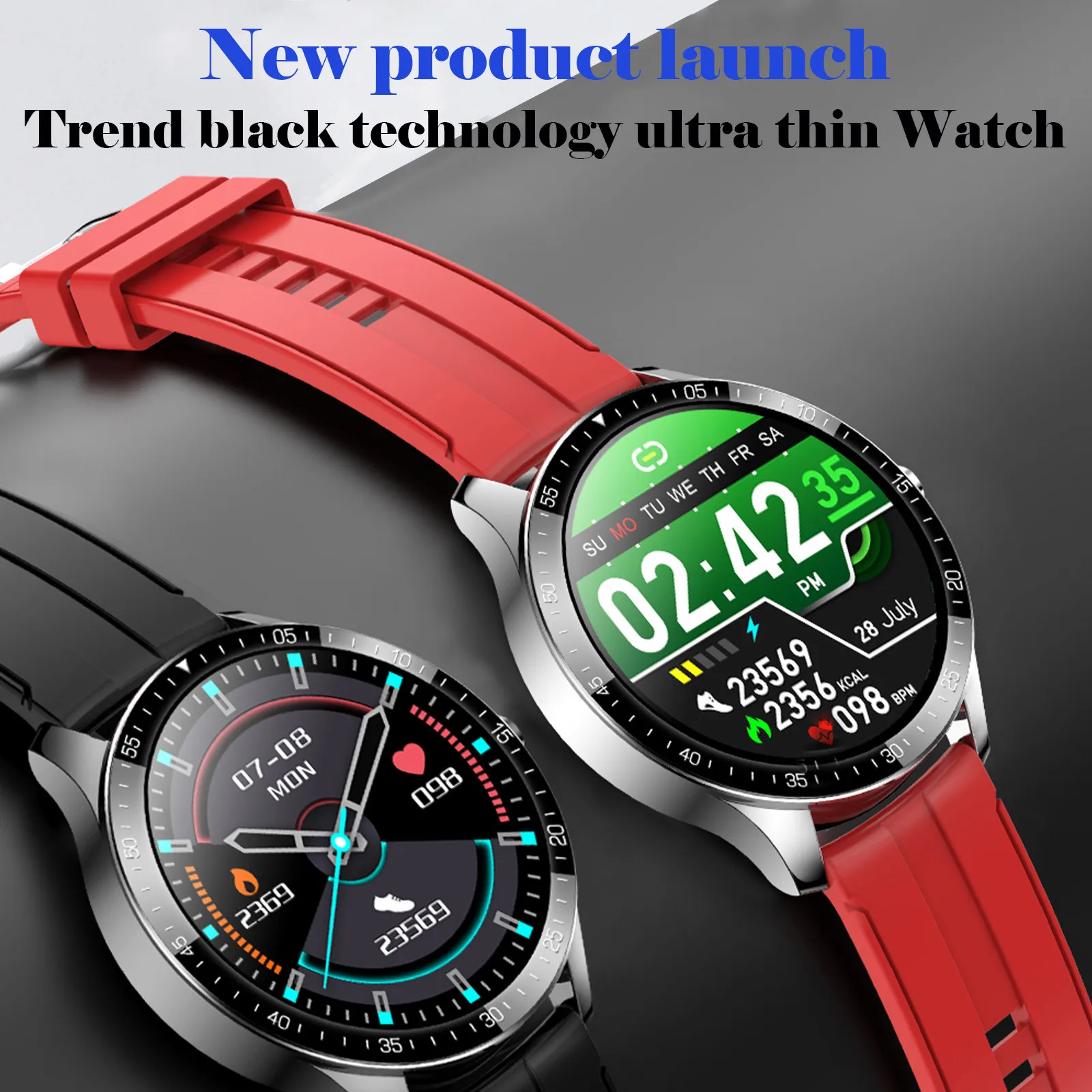 

S80 -Screen Fitness Watch full -Heart 1.28 Sports Smart inch smart wristband Paper Wristbands 100