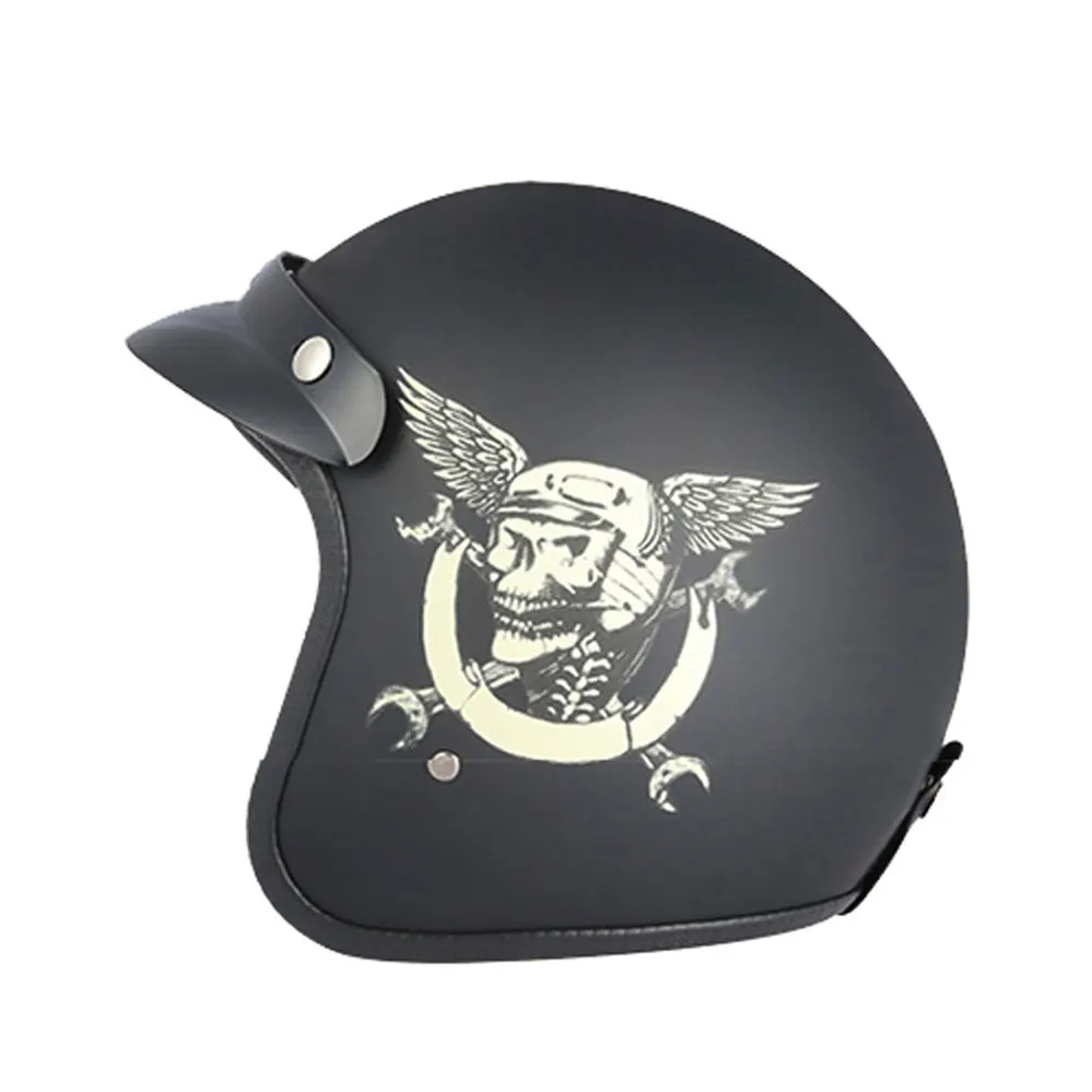 

Мотоциклетный шлем в стиле ретро, с открытым лицом, 3/4