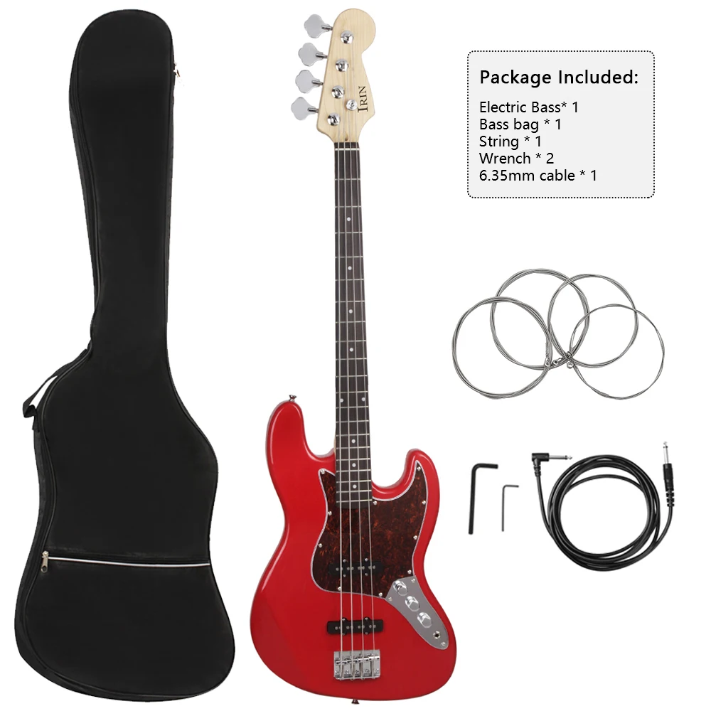 IRIN 4 Strings Electric Bass Guitar 20 Frets Sapele Bass Guitar Stringed Instrument With Connection Cable Wrenches Accessories enlarge