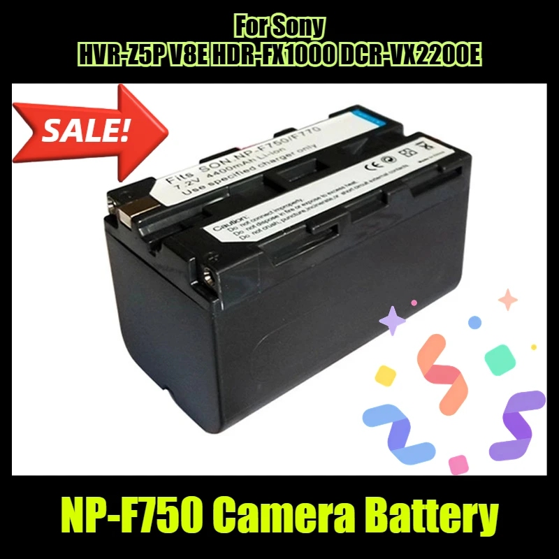 Фото NP-F750 Аккумулятор для камеры 7,2 В 4400 мАч для Sony HVR-Z5P V8E HDR-FX1000 DCR-VX2200E №1