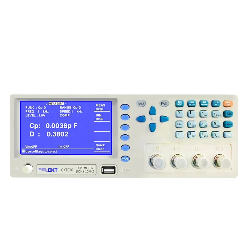 

CKTC10 Capacitance Meter with Frequency 50Hz, 60Hz, 100Hz, 120Hz, 1KHz,10KHz